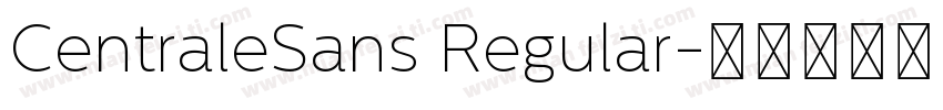 CentraleSans Regular字体转换